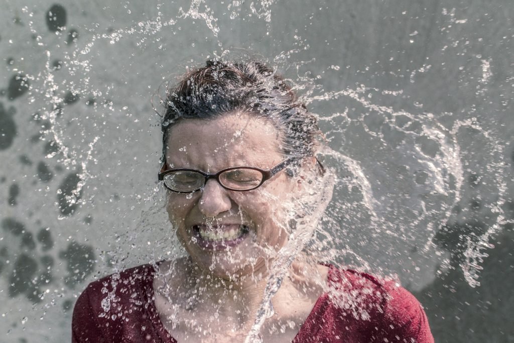 Woman Getting Splashed in the Face