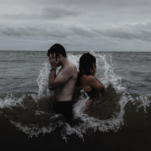 Couple Sad in Ocean