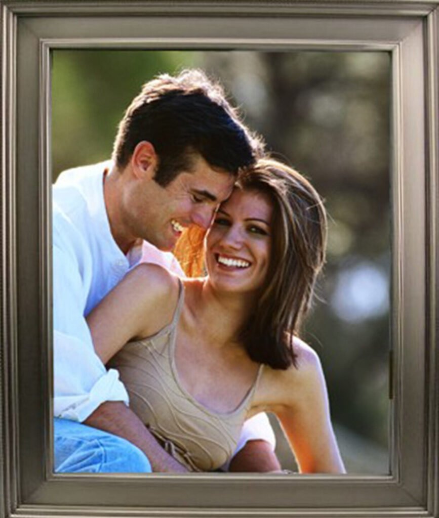 man and woman in photo frame
