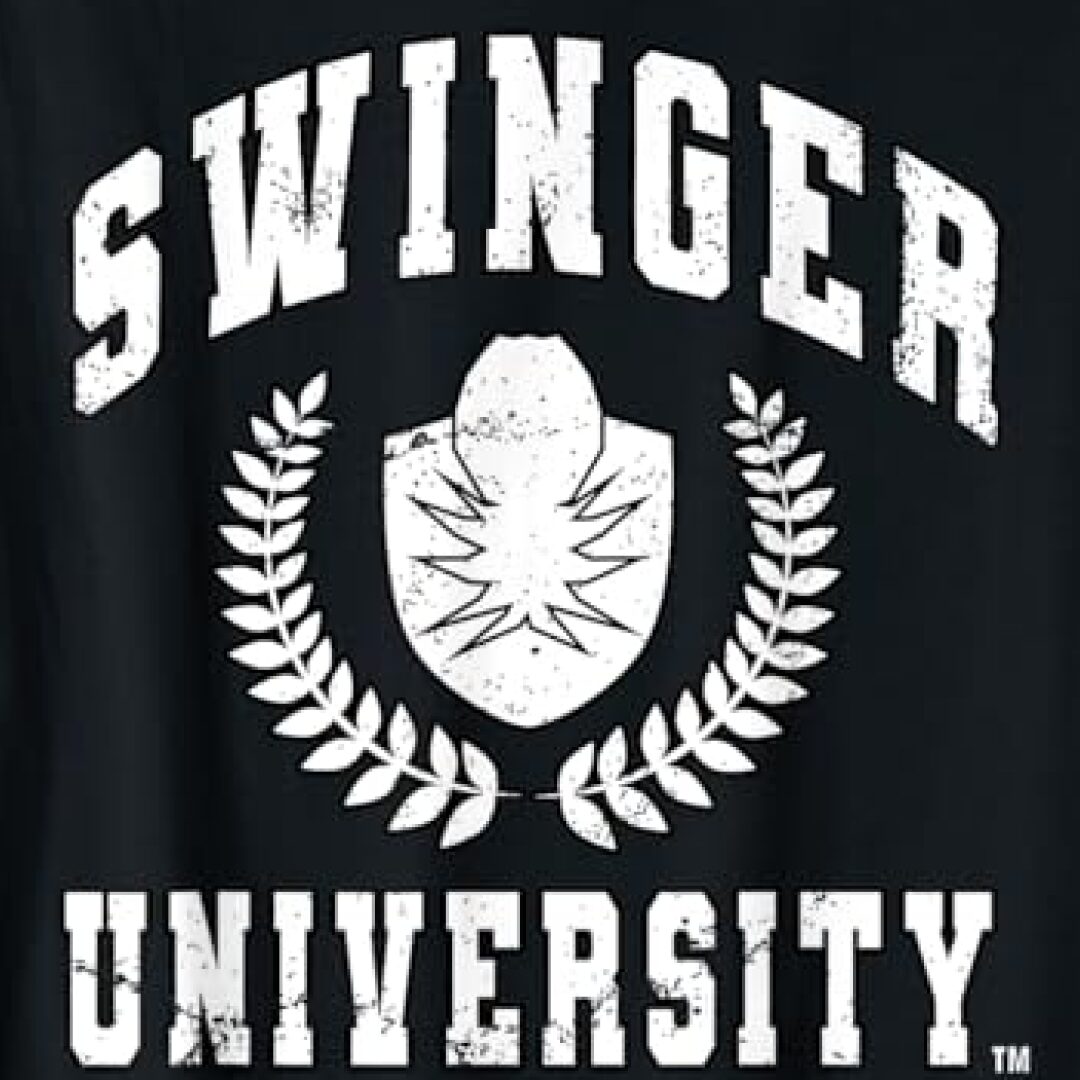 Swinger University tshirt Logo distressed